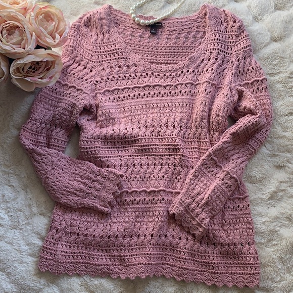 Dana Buchman Sweaters - 🍃🌸 Dana Bachman Rose Pink Sweater Size Large